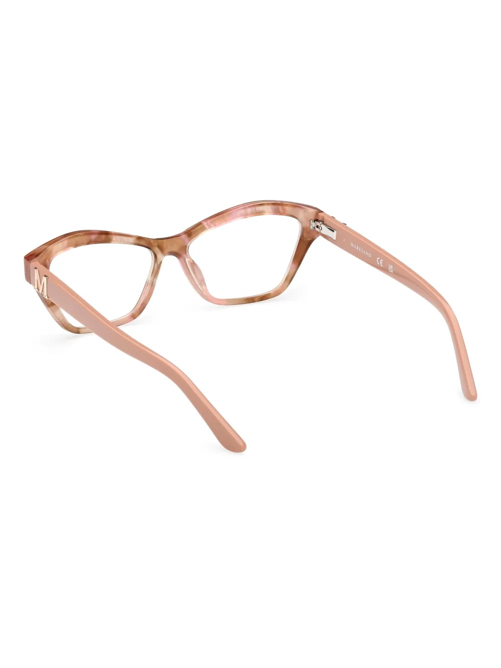 Guess Eyewear Geometric-frame Glasses In Pink