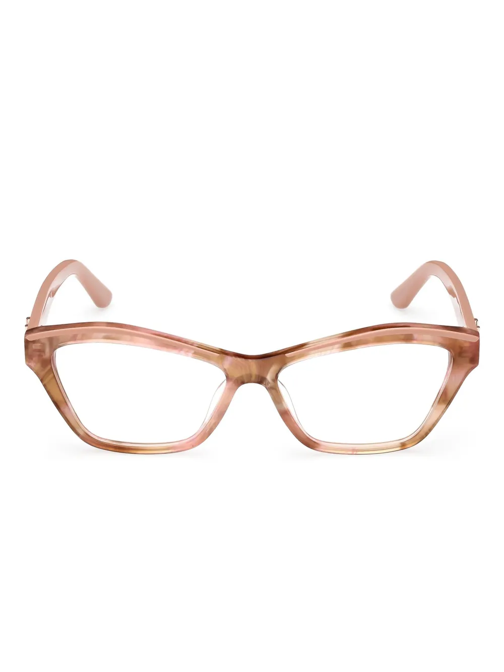Guess Eyewear Geometric-frame Glasses In Pink