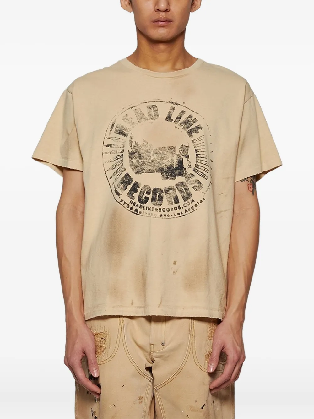 GALLERY DEPT. Rush graphic-print T-shirt Beige
