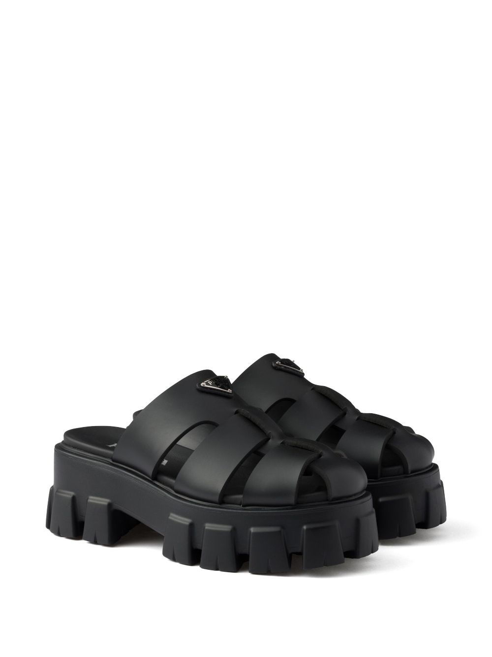 Prada Monolith mules - Zwart