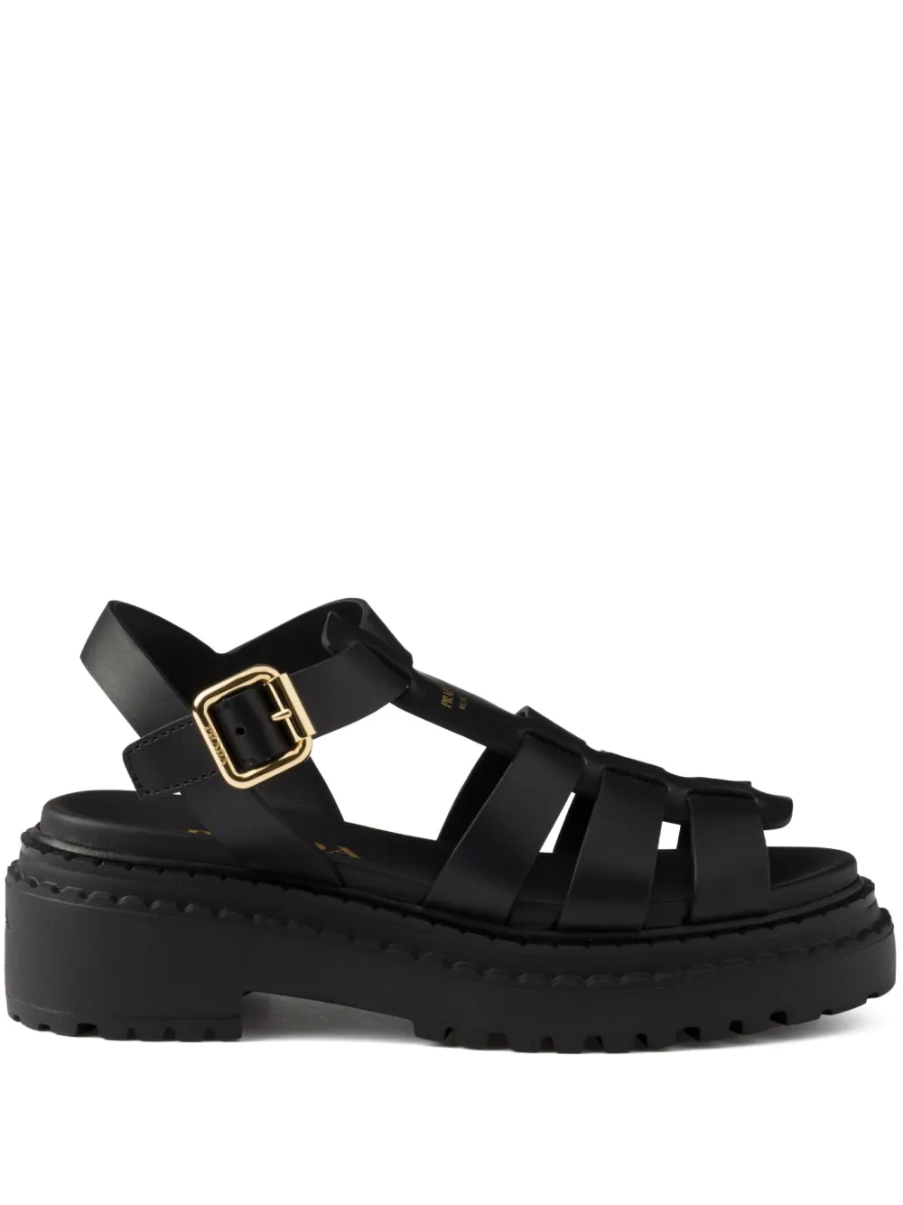 Prada Fisherman's sandalen Zwart