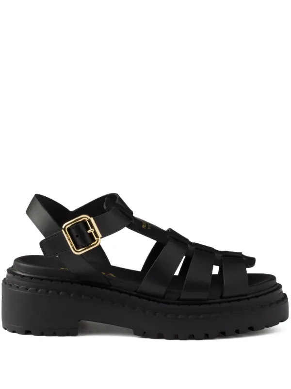 Prada Fisherman's Sandals Black FARFETCH
