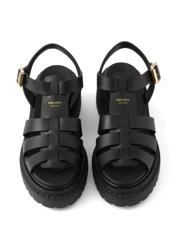 Prada Fisherman's Sandals | Black | FARFETCH