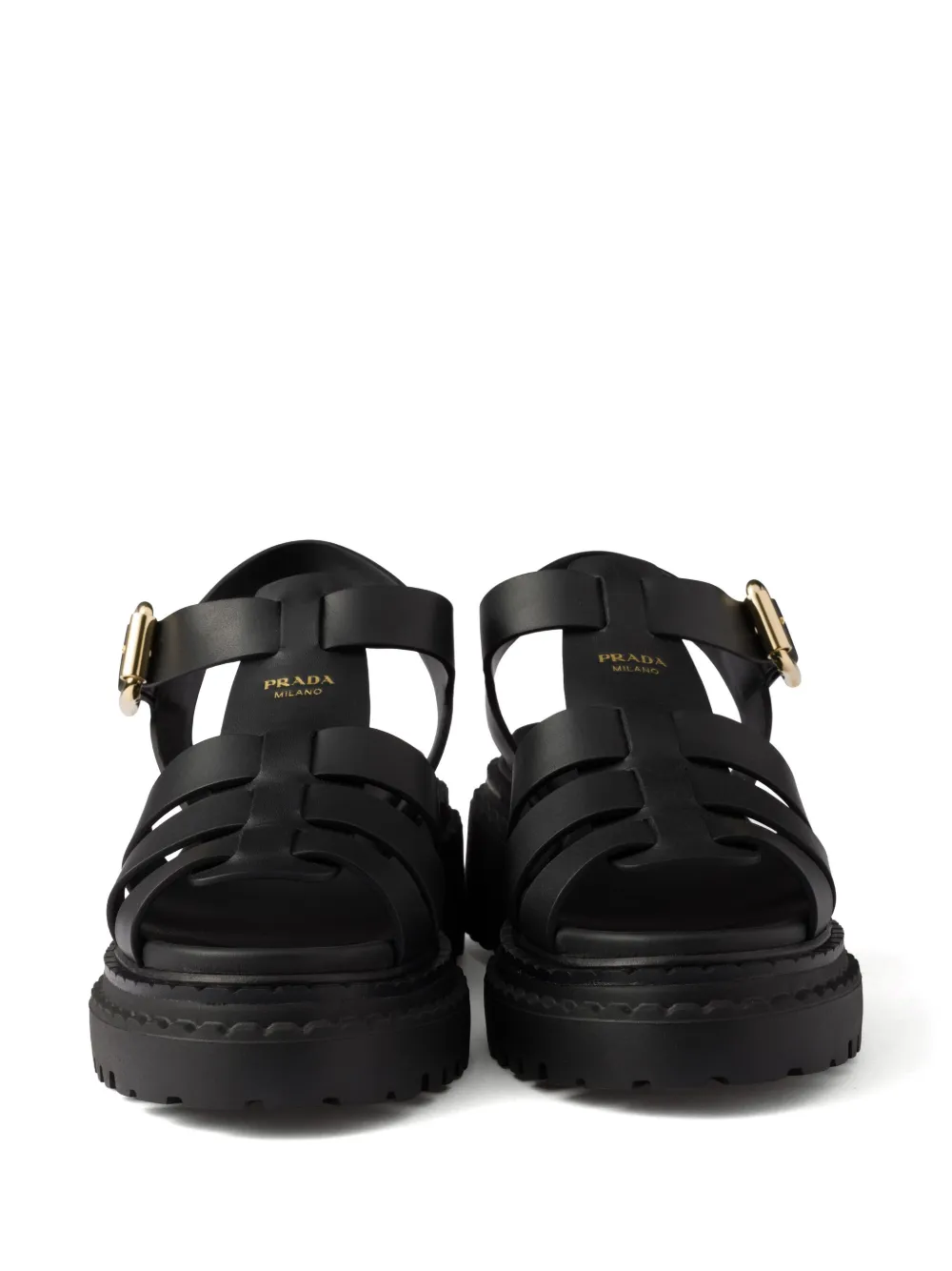 Prada Fisherman's sandalen Zwart