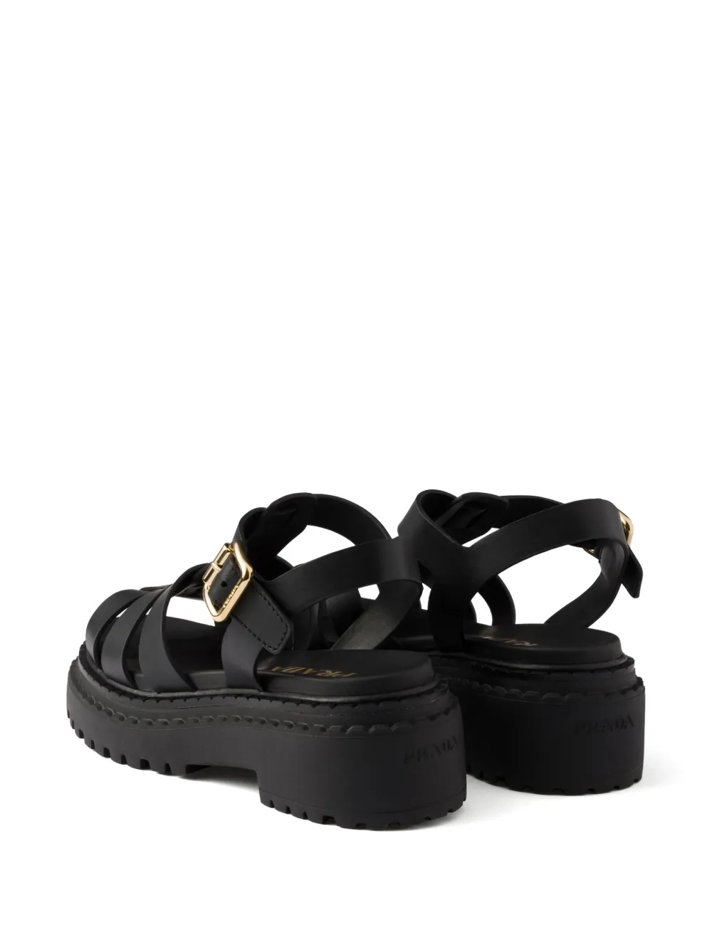 Prada Fisherman's sandalen Zwart