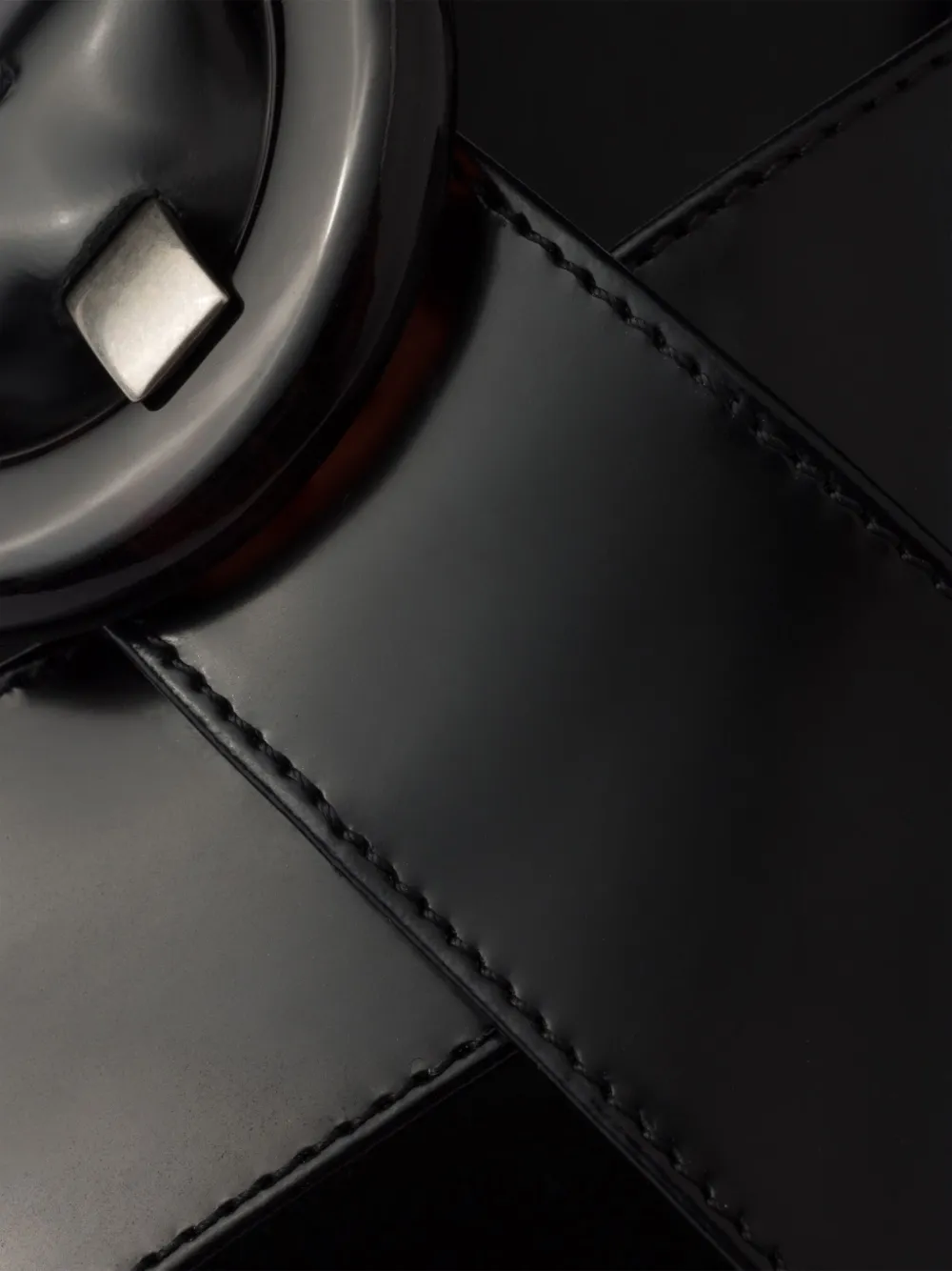 Prada Brushed Leather Sandals | Black | FARFETCH