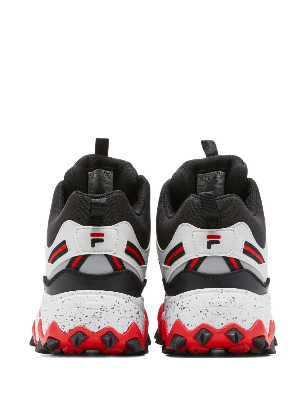 Fila Oakmont Trail Mid "Black Glacier Gray Red" sneakers