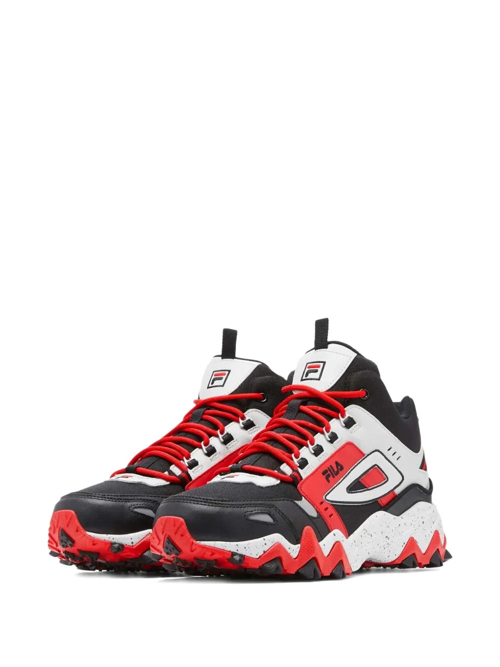 Fila Oakmont Trail Mid "Black Glacier Gray Red" sneakers
