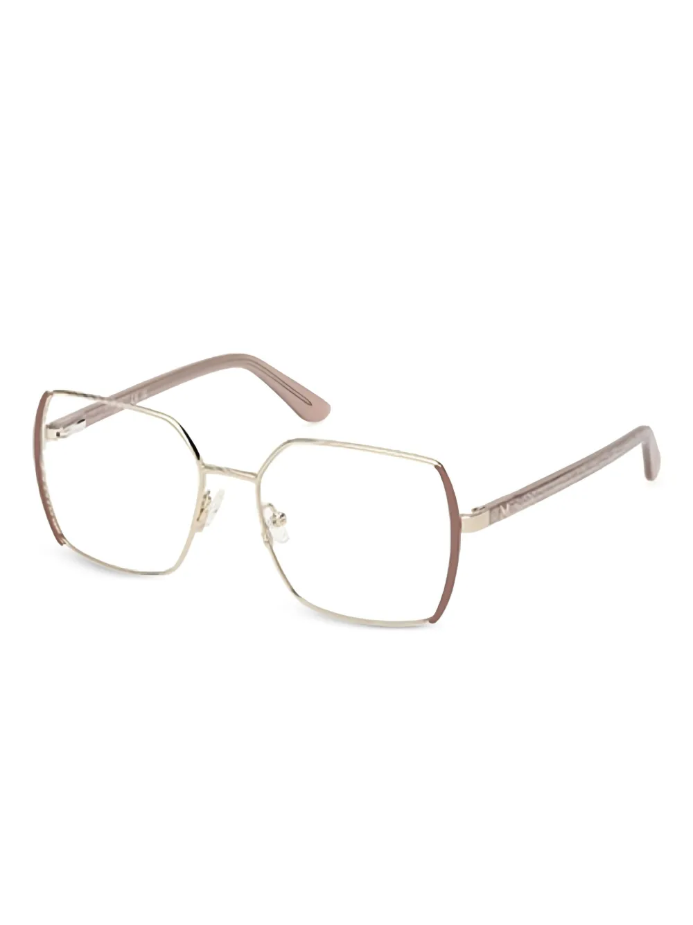 Guess Eyewear Square-frame Glasses In Pink