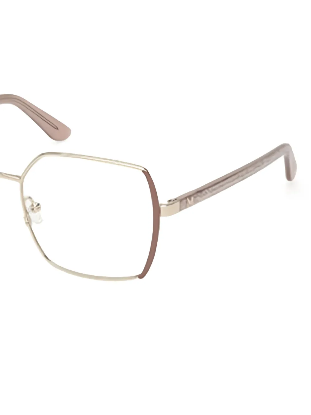 Guess Eyewear Square-frame Glasses In Pink