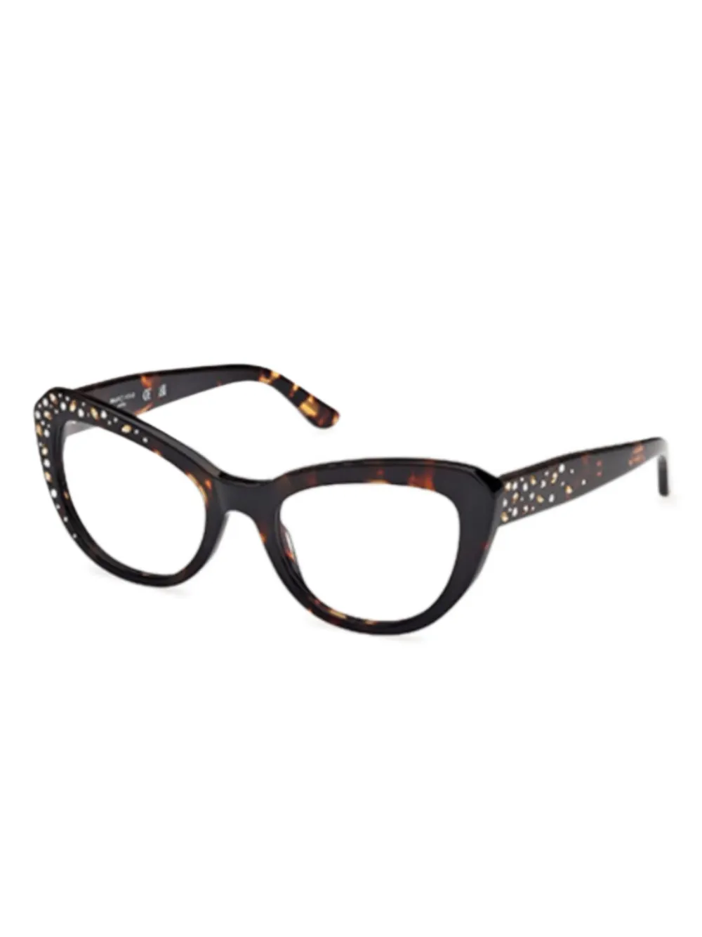 Guess Eyewear Geometric-frame Glasses In Brown