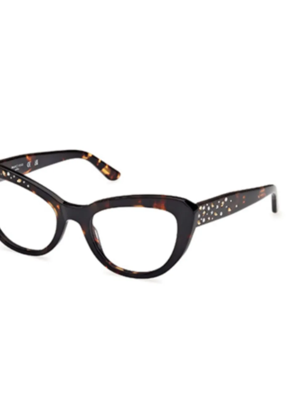 Guess Eyewear Geometric-frame Glasses In Brown