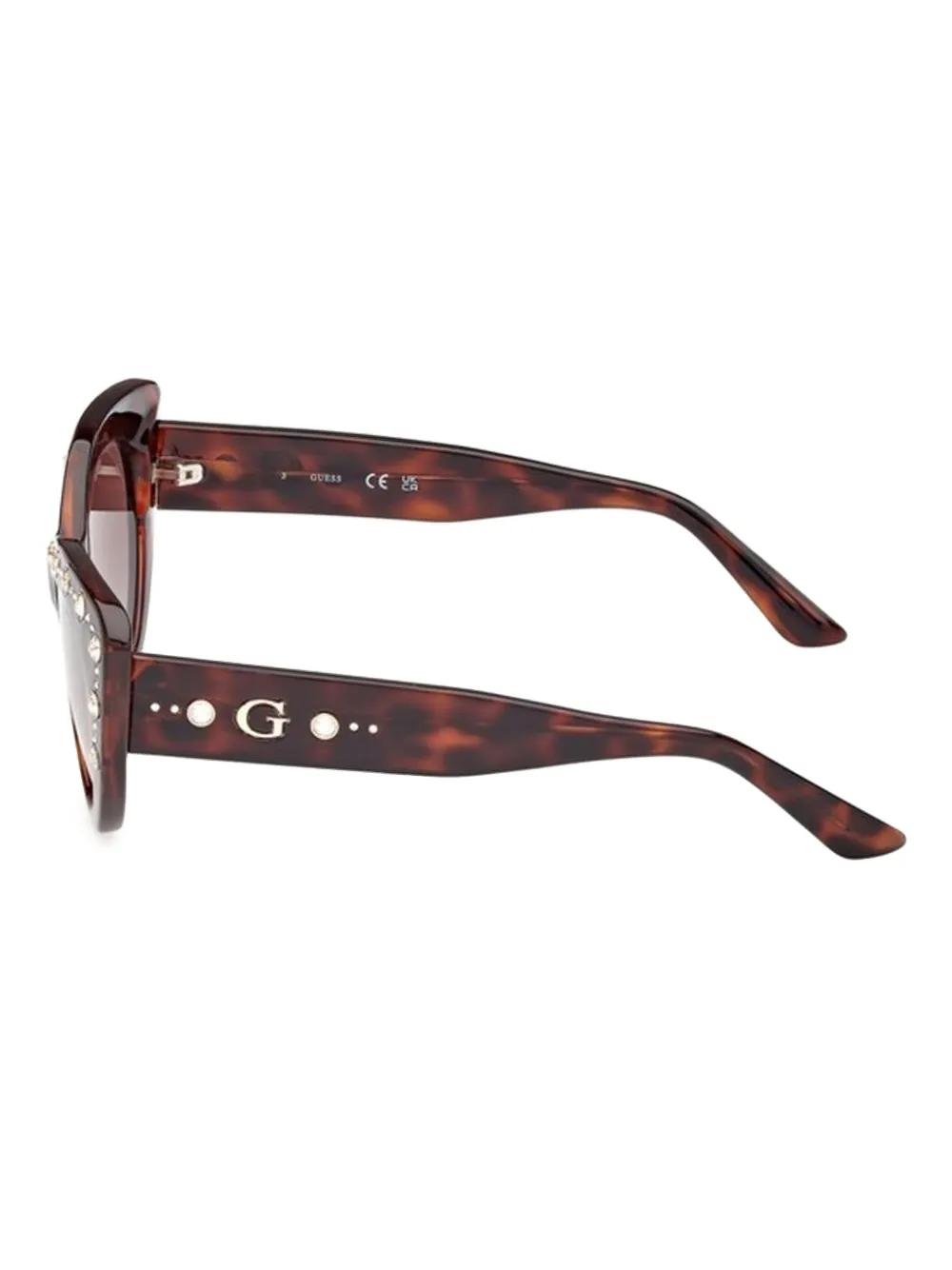 GUESS EYEWEAR Zonnebril met cat-eye montuur Bruin