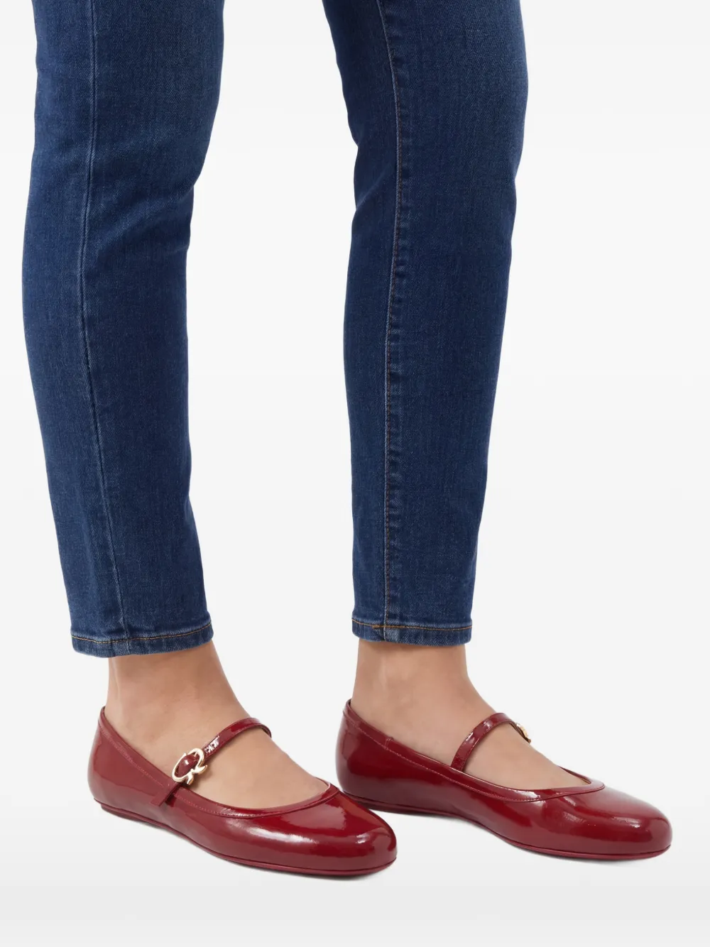 Gianvito Rossi Carla ballerina's Rood