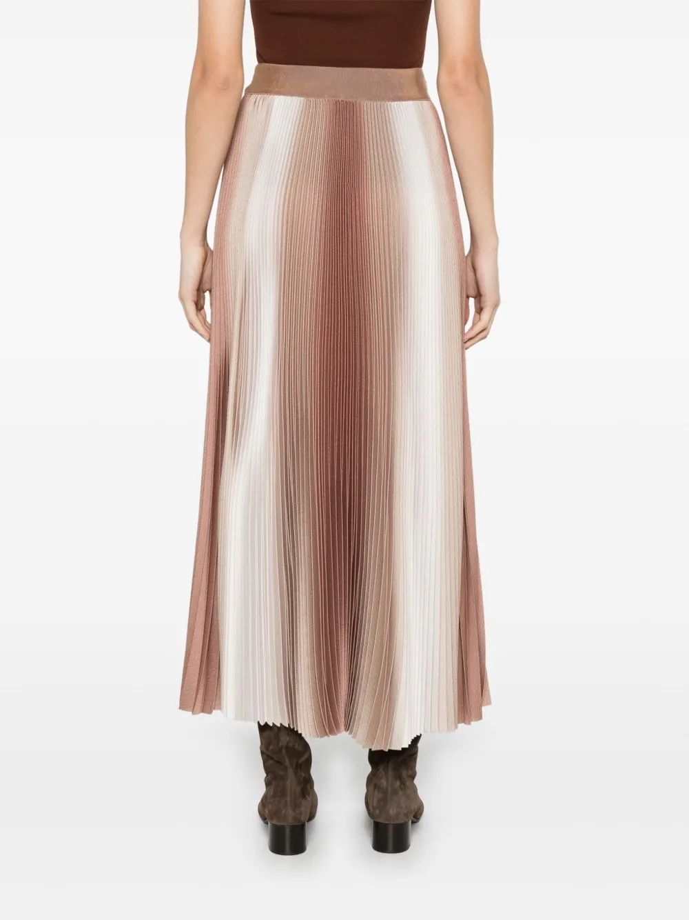 Herno Maxi-rok met ombré-print Beige