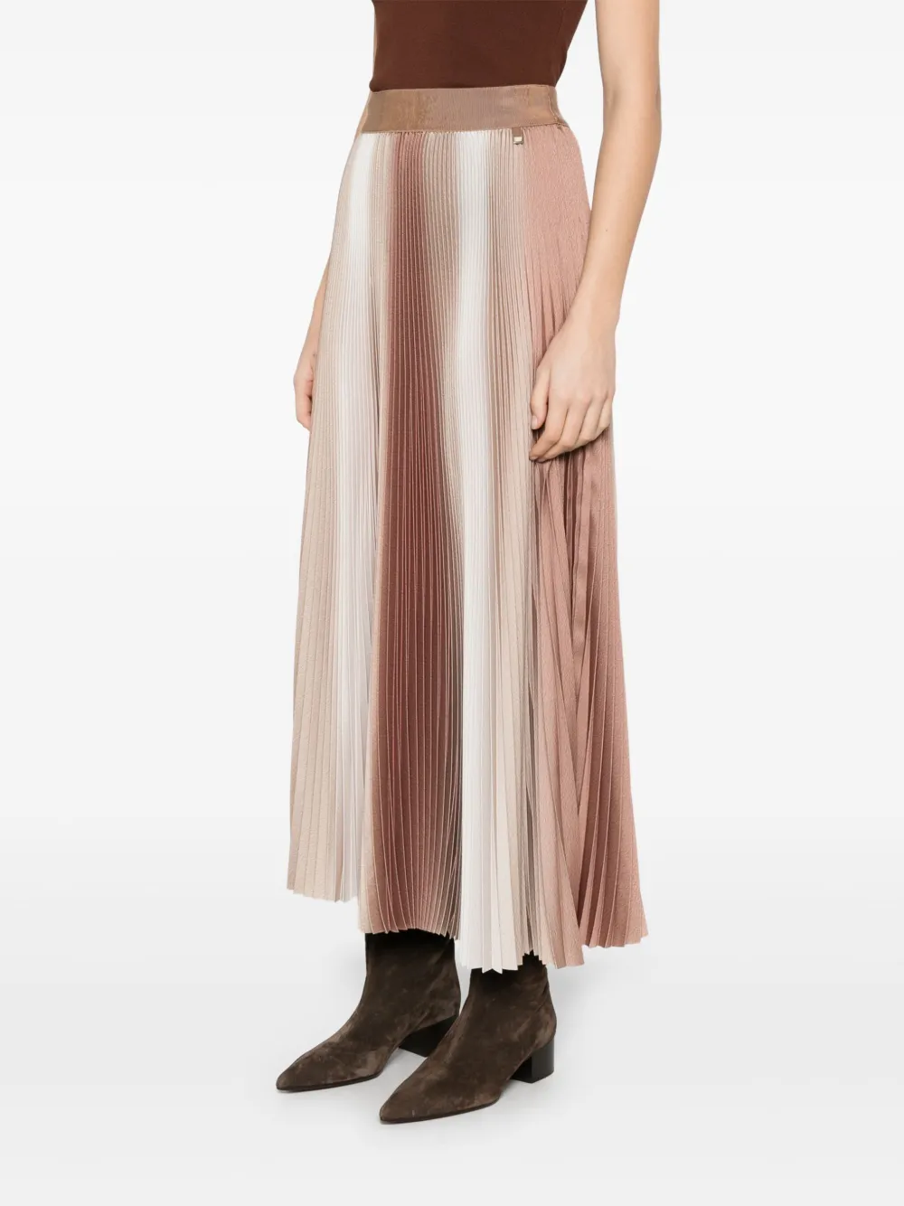 Herno Maxi-rok met ombré-print Beige