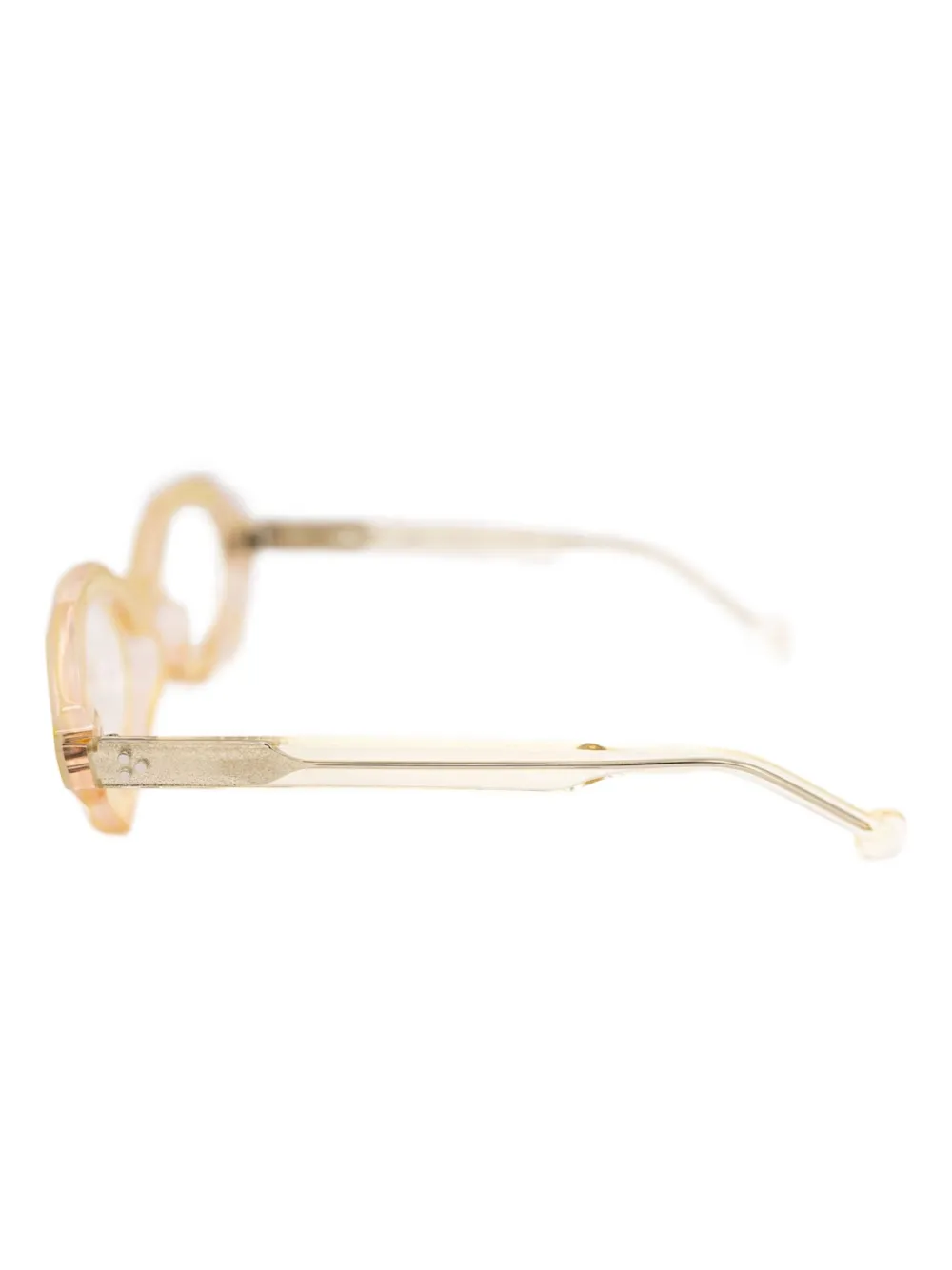  L.a. Eyeworks Faceted Oval-frame Glasses - Neutrals 