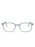 Lindberg square-frame titanium glasses - Blue