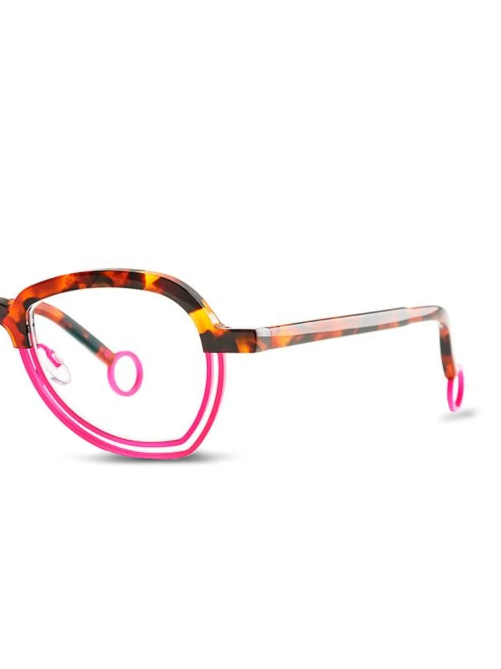 Theo Eyewear geometric-frame glasses - Roze