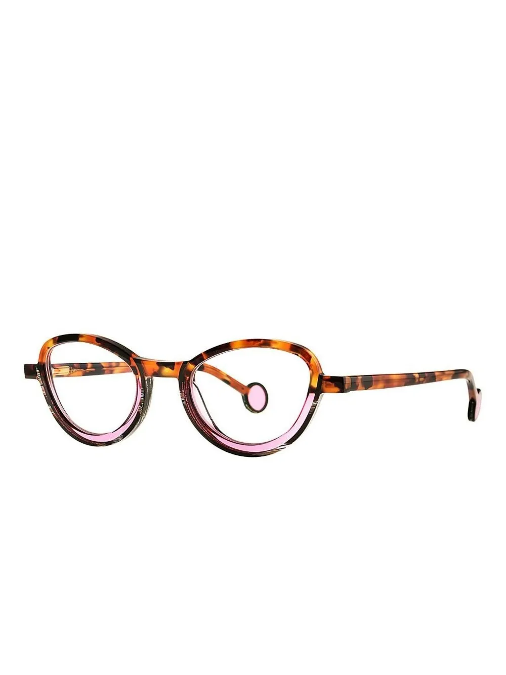 Theo Eyewear geometric-frame glasses - Bruin