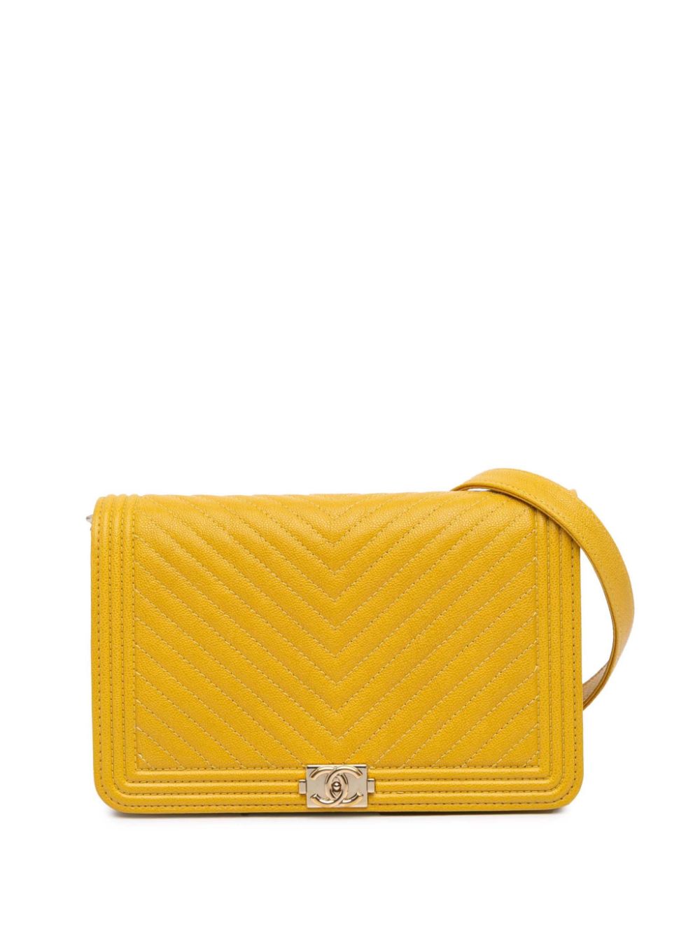 2019 Caviar Chevron Le Boy Wallet On Chain crossbody bag