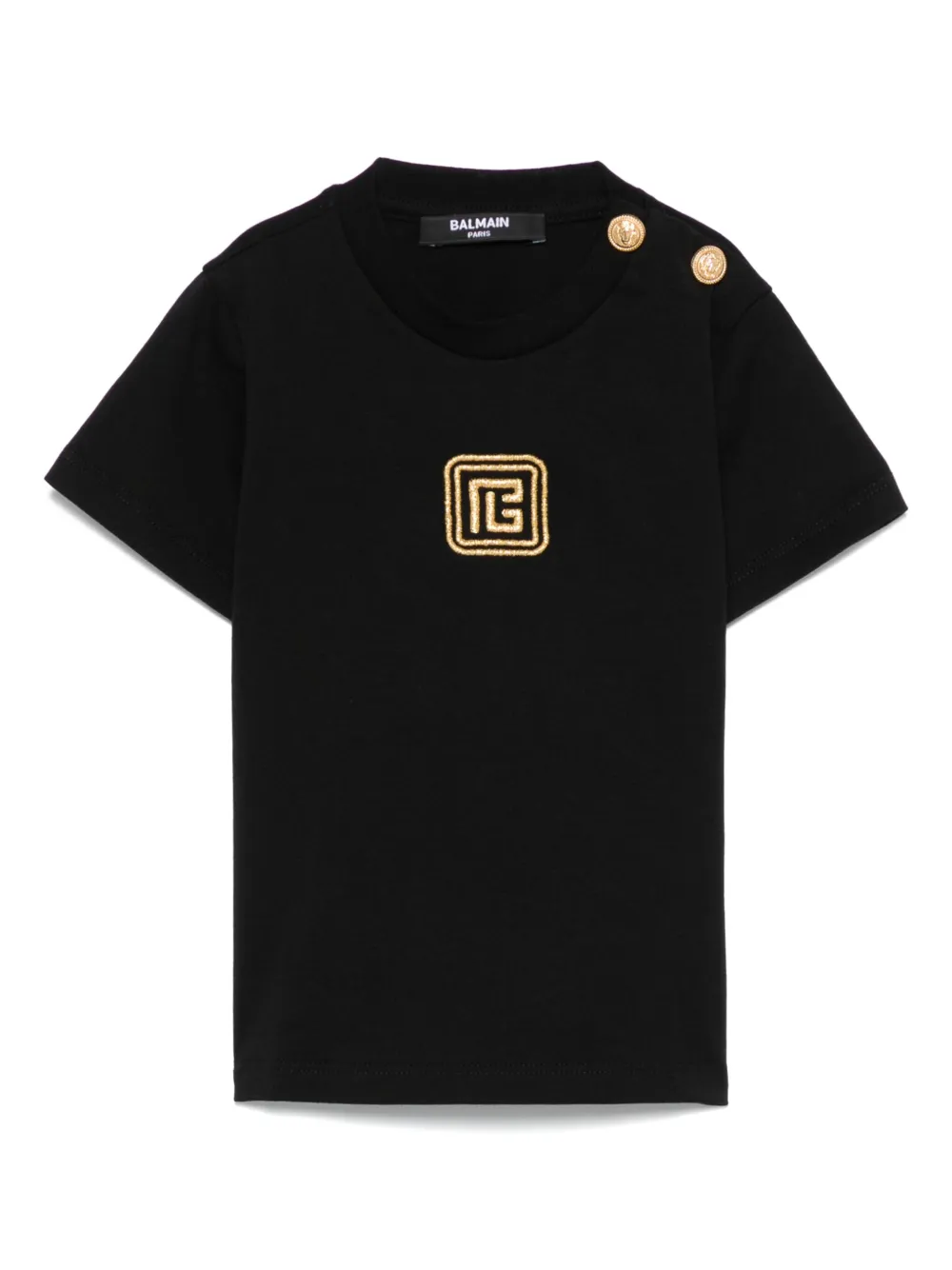 Balmain Kids T-shirt met geborduurd logo Zwart