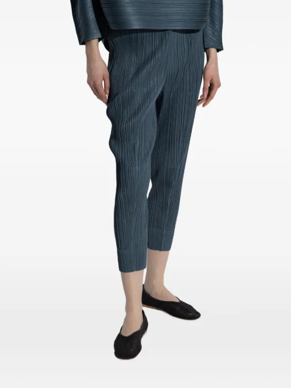 Pleats Please Issey Miyake プリーツ パンツ | ブルー | FARFETCH JP