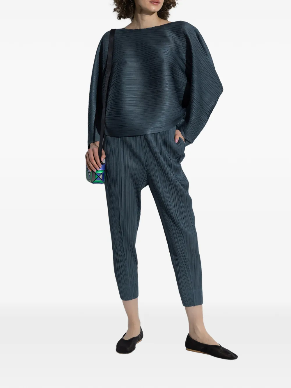 Pleats Please Issey Miyake Plooibroek Blauw