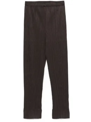Pleats Please Issey Miyake プリーツパンツ | ブラウン | FARFETCH JP
