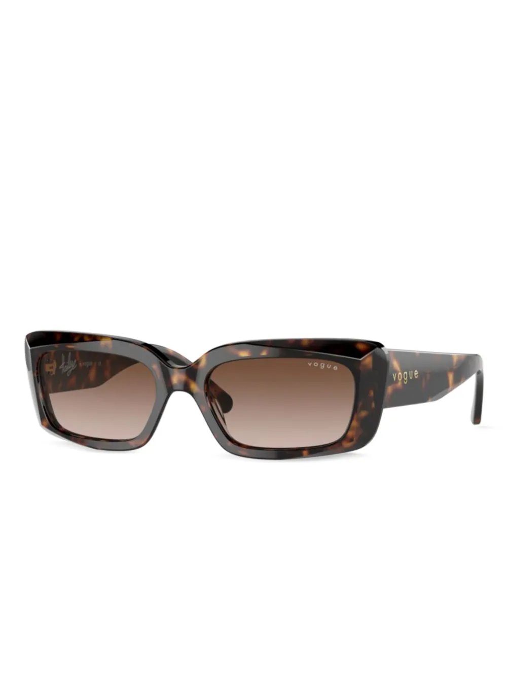 Vogue Eyewear Zonnebril met rechthoekig montuur - Bruin