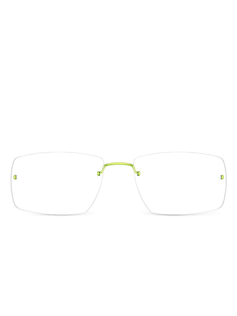 Lindberg rimless square-frame glasses | Green | Image 1