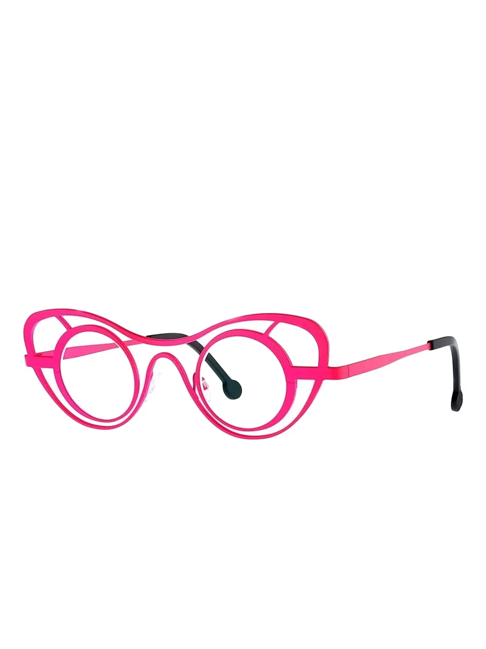 Theo Eyewear geometric-frame glasses - Roze