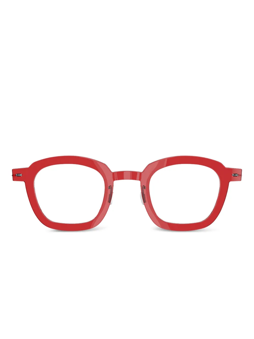 Lindberg titanium geometric-frame glasses | Red | Image 1