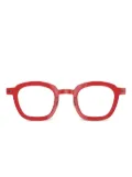 Lindberg titanium geometric-frame glasses - Red