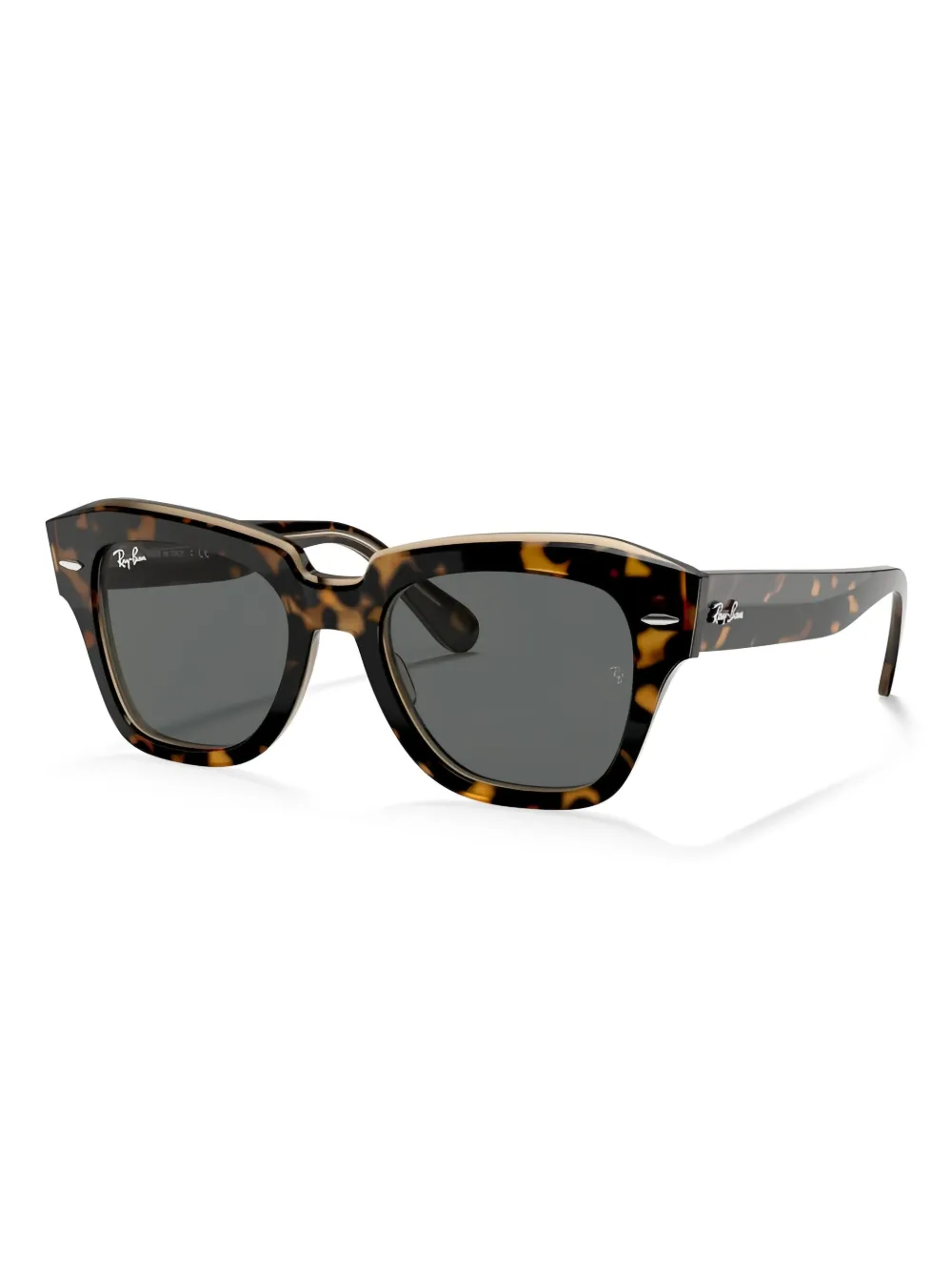 Ray-Ban logo-lettering sunglasses - Bruin