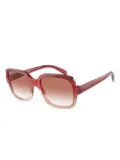 Emporio Armani butterfly-frame sunglasses - Red