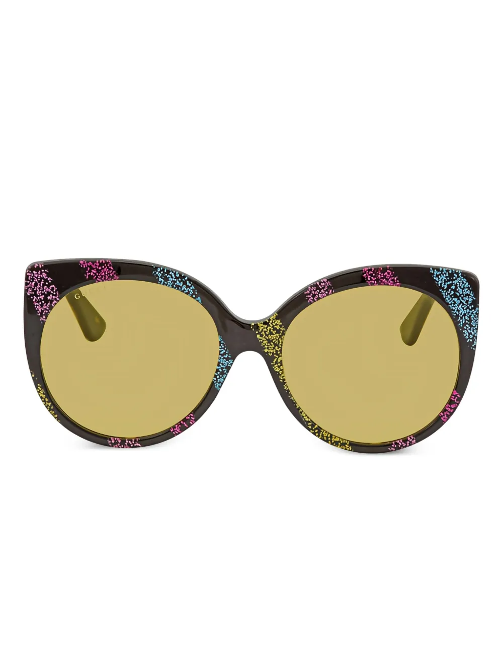Gucci Eyewear Zonnebril met rond montuur Zwart