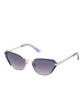 GUESS EYEWEAR geometric-frame sunglasses - Silver