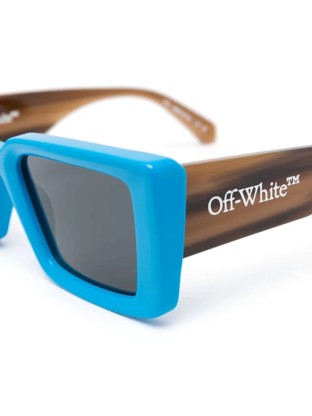 Off-White Eyewear Savannah zonnebril met geometrisch montuur Blauw