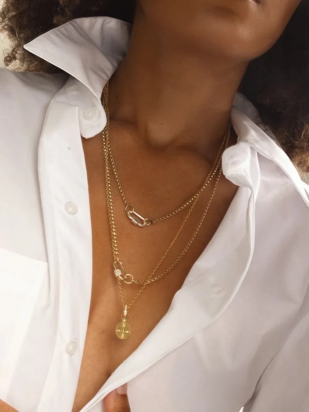 Image 2 of Marla Aaron 14kt yellow gold Rolo chain necklace