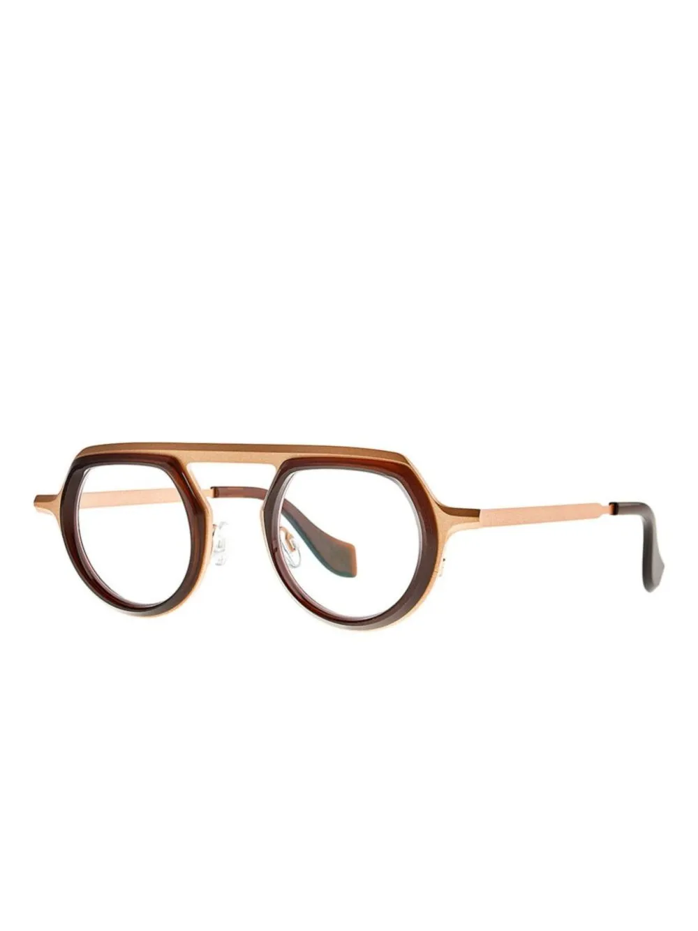 Theo Eyewear round-frame glasses - Bruin