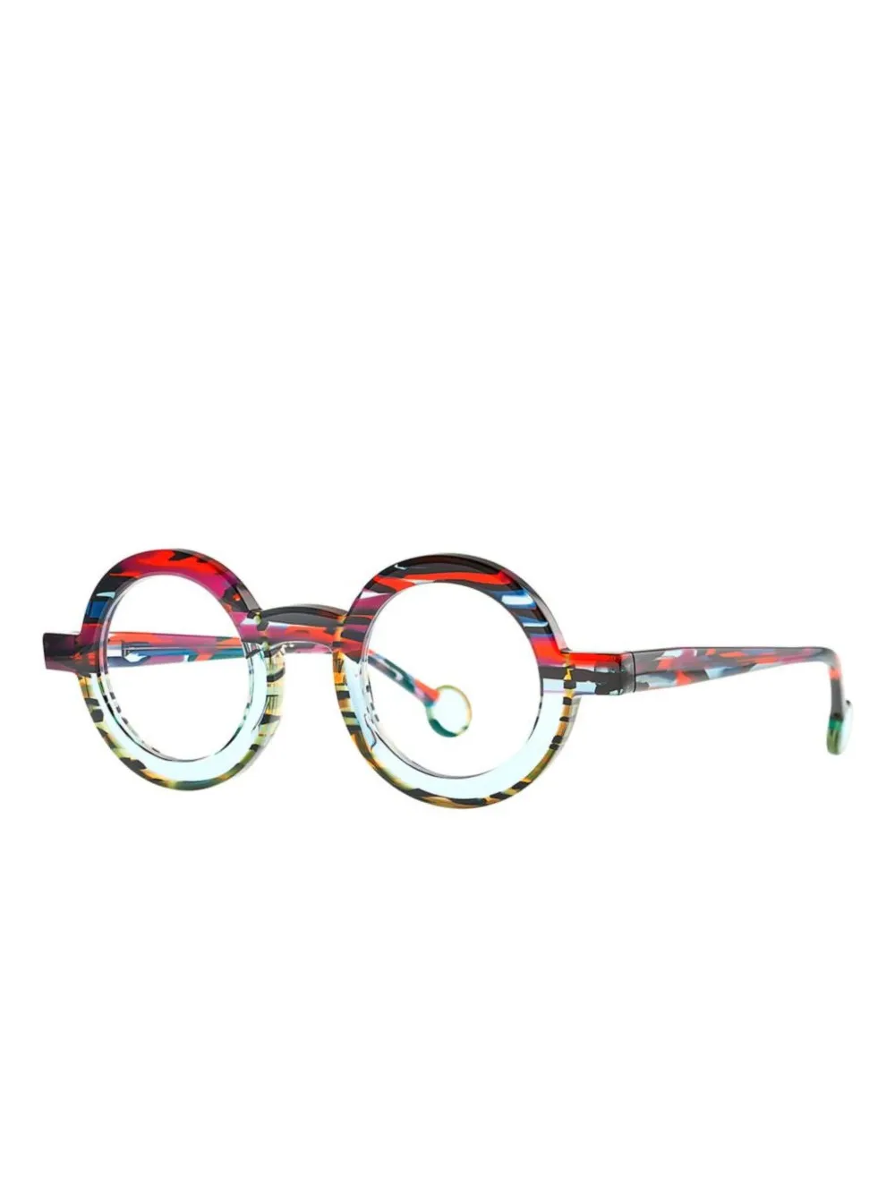 Theo Eyewear Bril met rond montuur - Blauw