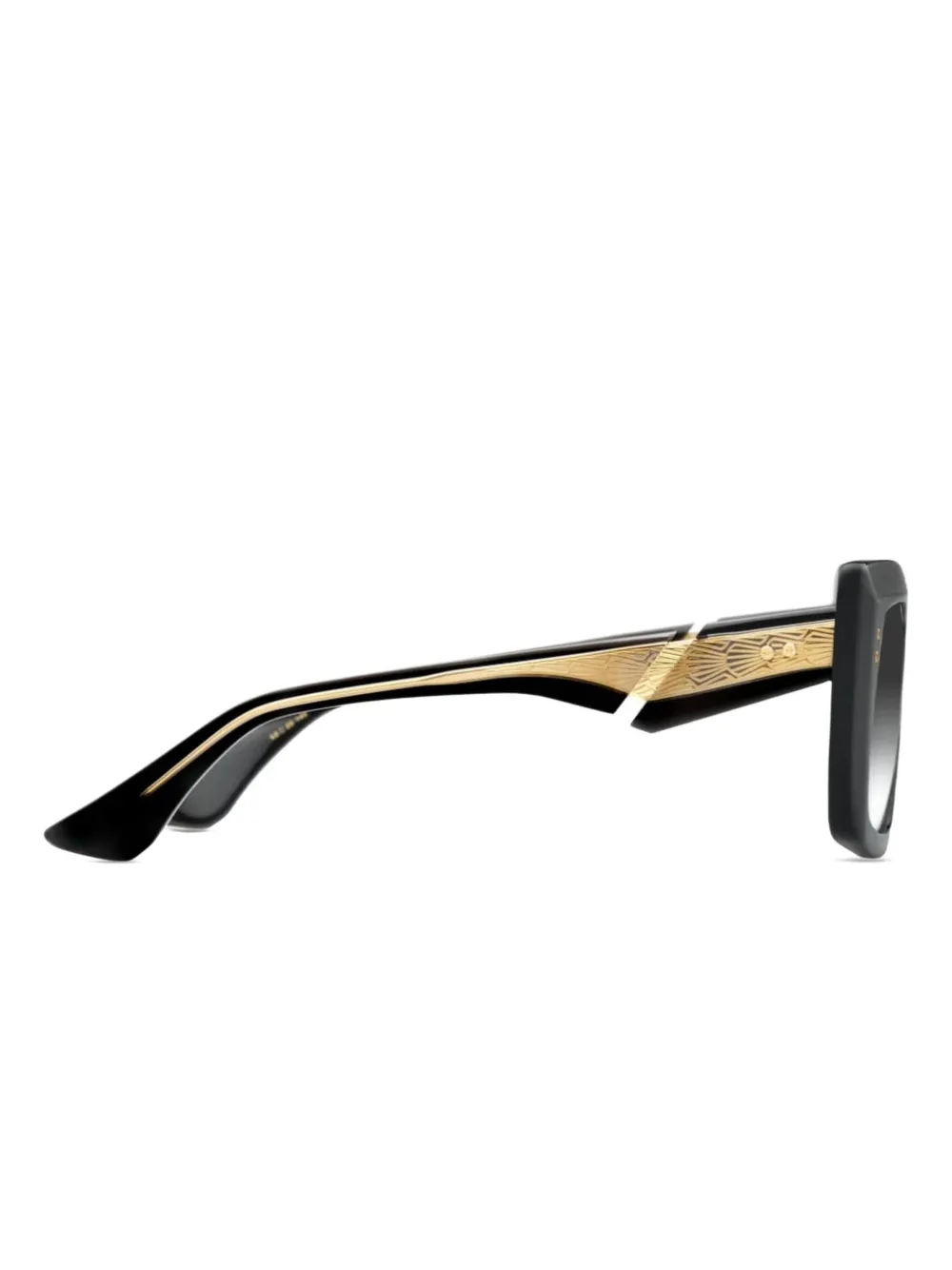 Dita Eyewear Mahine verfraaide zonnebril met vierkant montuur Zwart