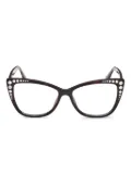GUESS EYEWEAR geometric-frame glasses - Brown