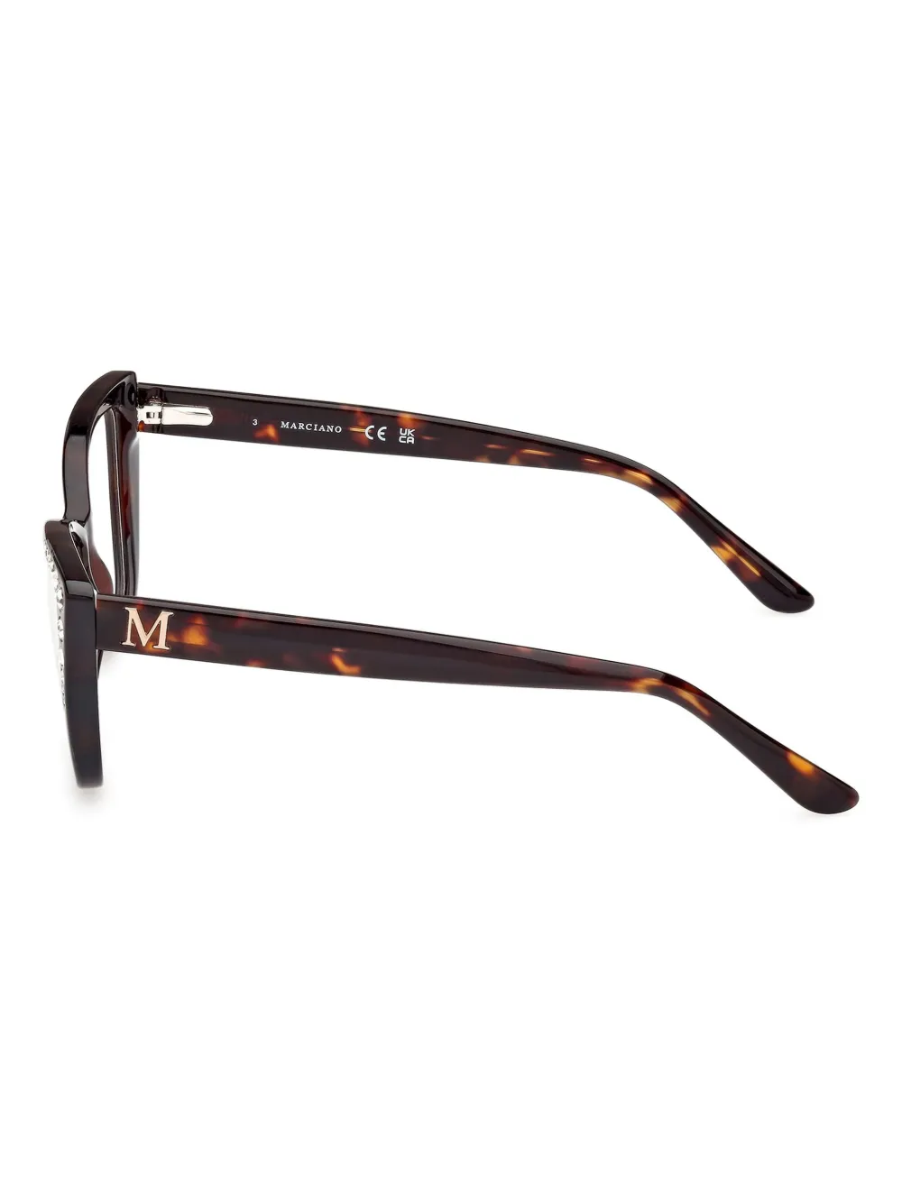 GUESS EYEWEAR Bril met geometrisch montuur Bruin