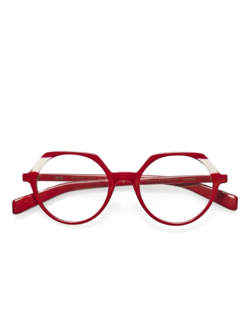 Kaleos Hanson geometric-frame glasses | Red | Image 1