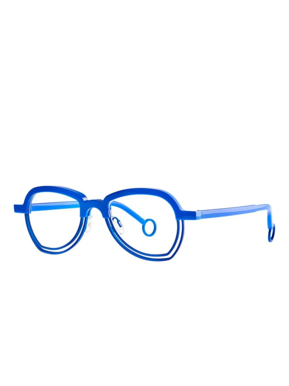 Theo Eyewear geometric-frame glasses - Blauw