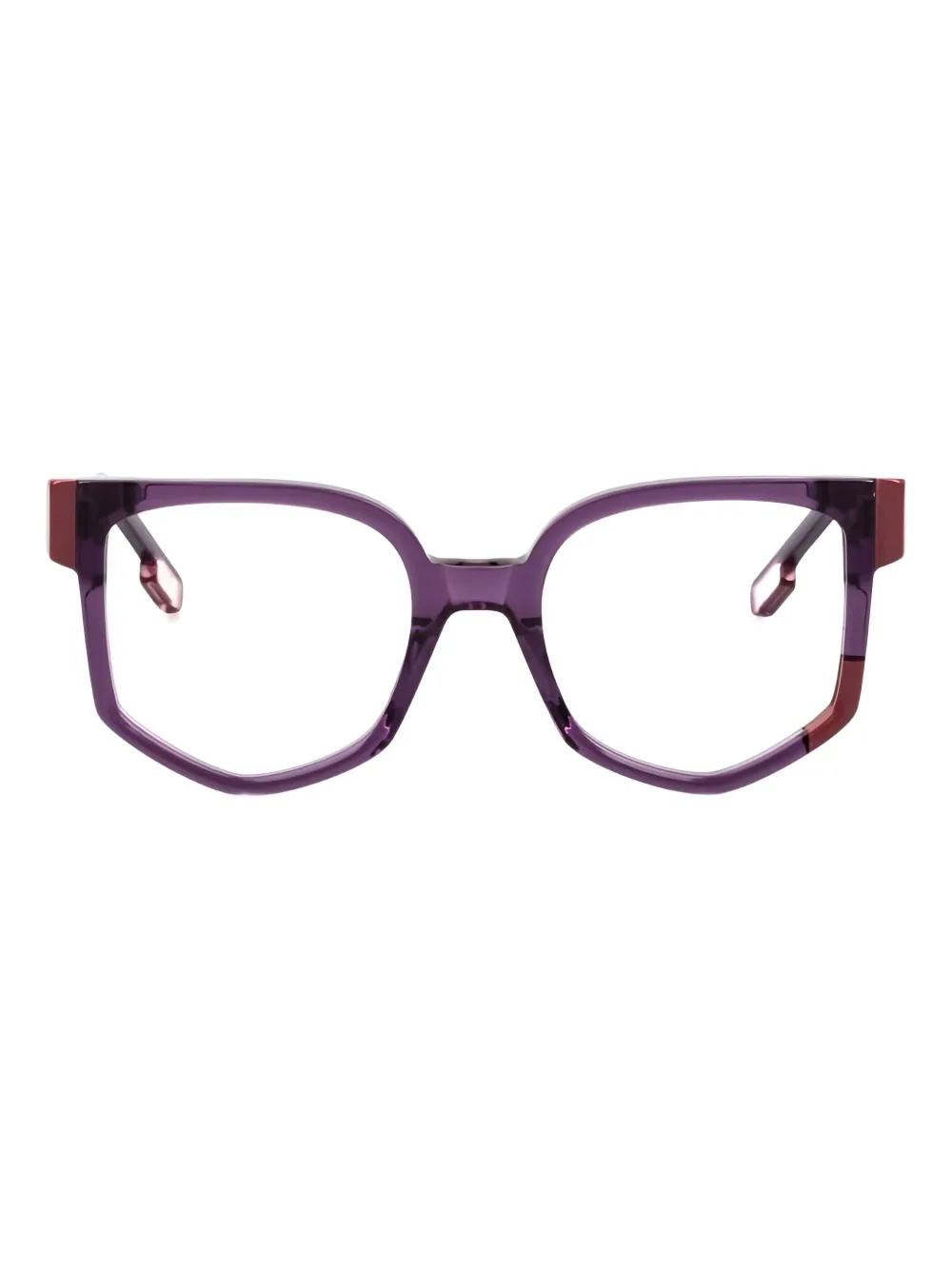 J Plus Fosca geometric-frame glasses | Purple | Image 1