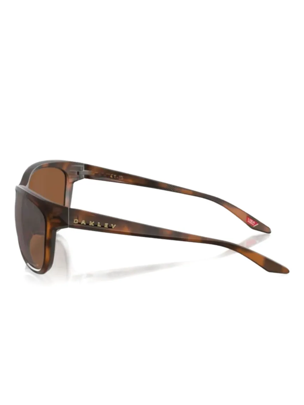 Oakley Pasque zonnebril met schildpadschild-design Bruin