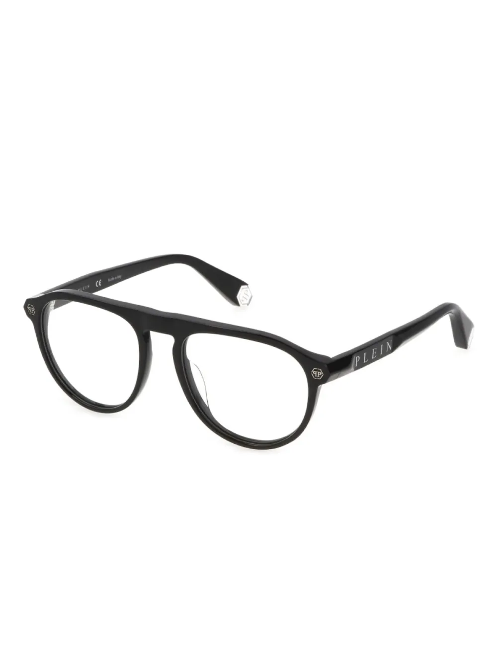 Philipp Plein Eyewear ブリッジフレーム - ブラック Philipp Plein Eyewear ブリッジフレーム - ブラック